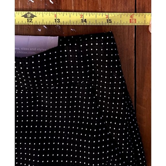 Chico's women's wide leg black trousers size 0 (4 Reg) white pattern, stretch, N - Picture 11 of 11